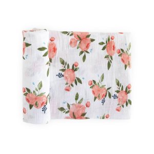 Little Unicorn Manta de muselina de algodón con rosas de acuarela  Individual  100% algodón  Súper suave  Recién nacidos y bebés  Grande 47 x 47 Little Unicorn Manta de muselina de algodón con rosas de acuarela  Individual  100% algodón  Súper suave  Recién nacidos y bebés  Grande 47 x 47