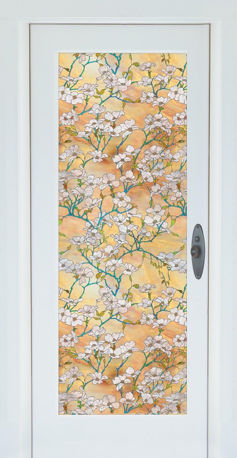 Brewster PF0716 Dogwood Door Premium Film, Naranja 35.25×78 Pulgadas