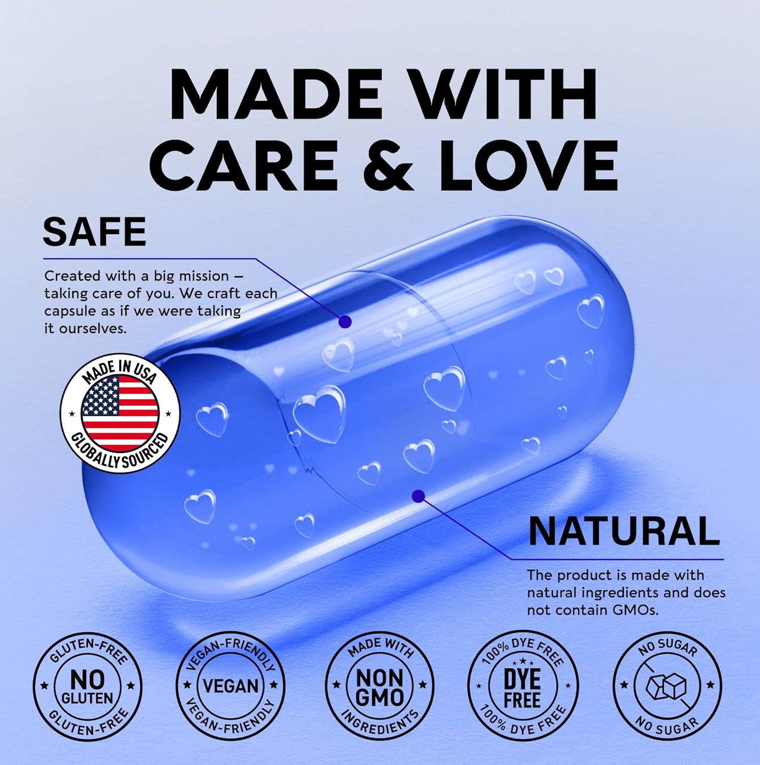 Cápsulas de citrato de magnesio de 1000 mg  100% DV  Suplemento de alta absorción – Soporte para dormir, músculos y corazón – Vegano  Sin OMG –
