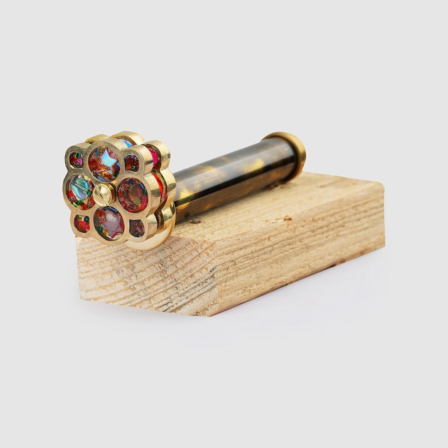 Caleidoscopio de latón hecho a mano, diseño antiguo vintage, lente de espejo 3D, para niños y adultos, patrones fascinantes, infinitas ocasiones de