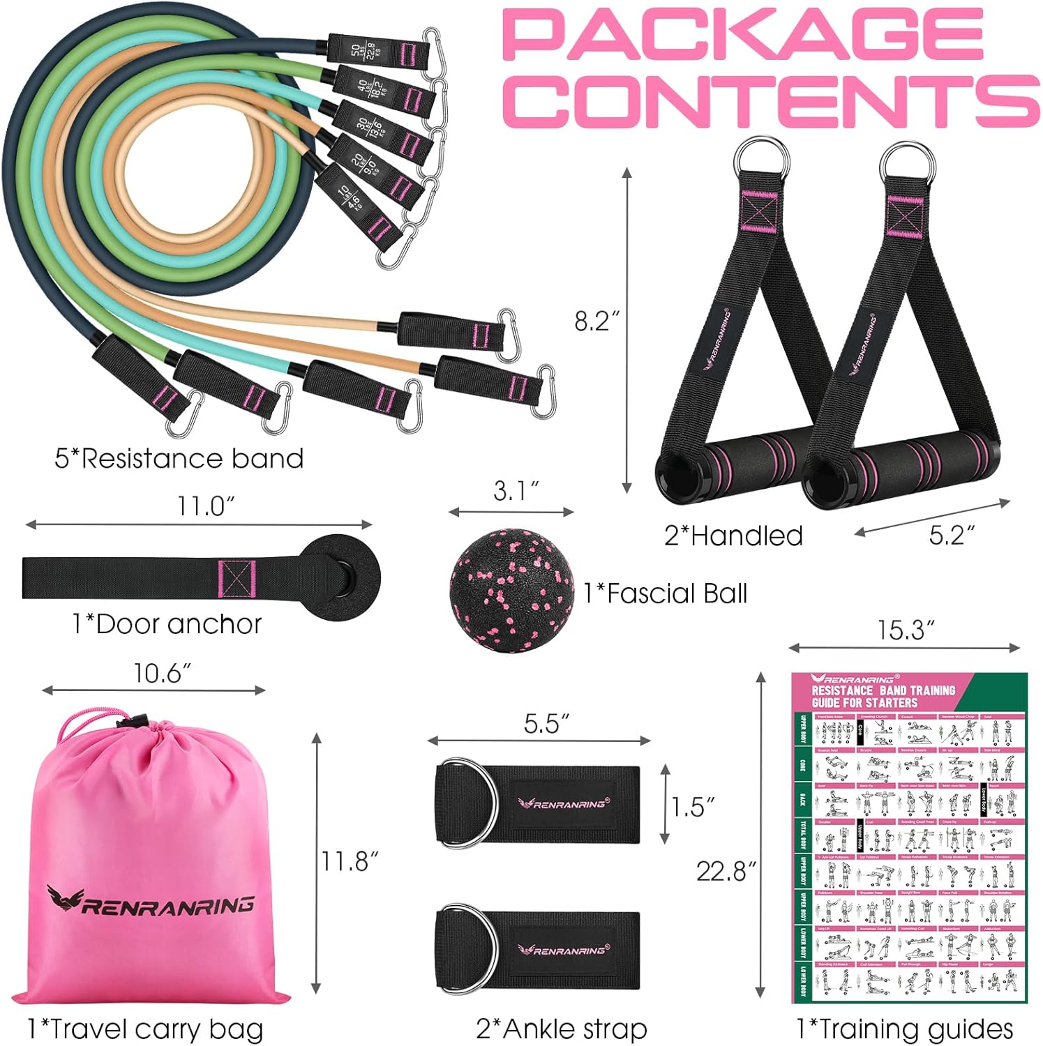 Bandas de resistencia para entrenamiento, bandas de ejercicio de 150 libras, bandas de entrenamiento, bandas de resistencia con asas para hombres y