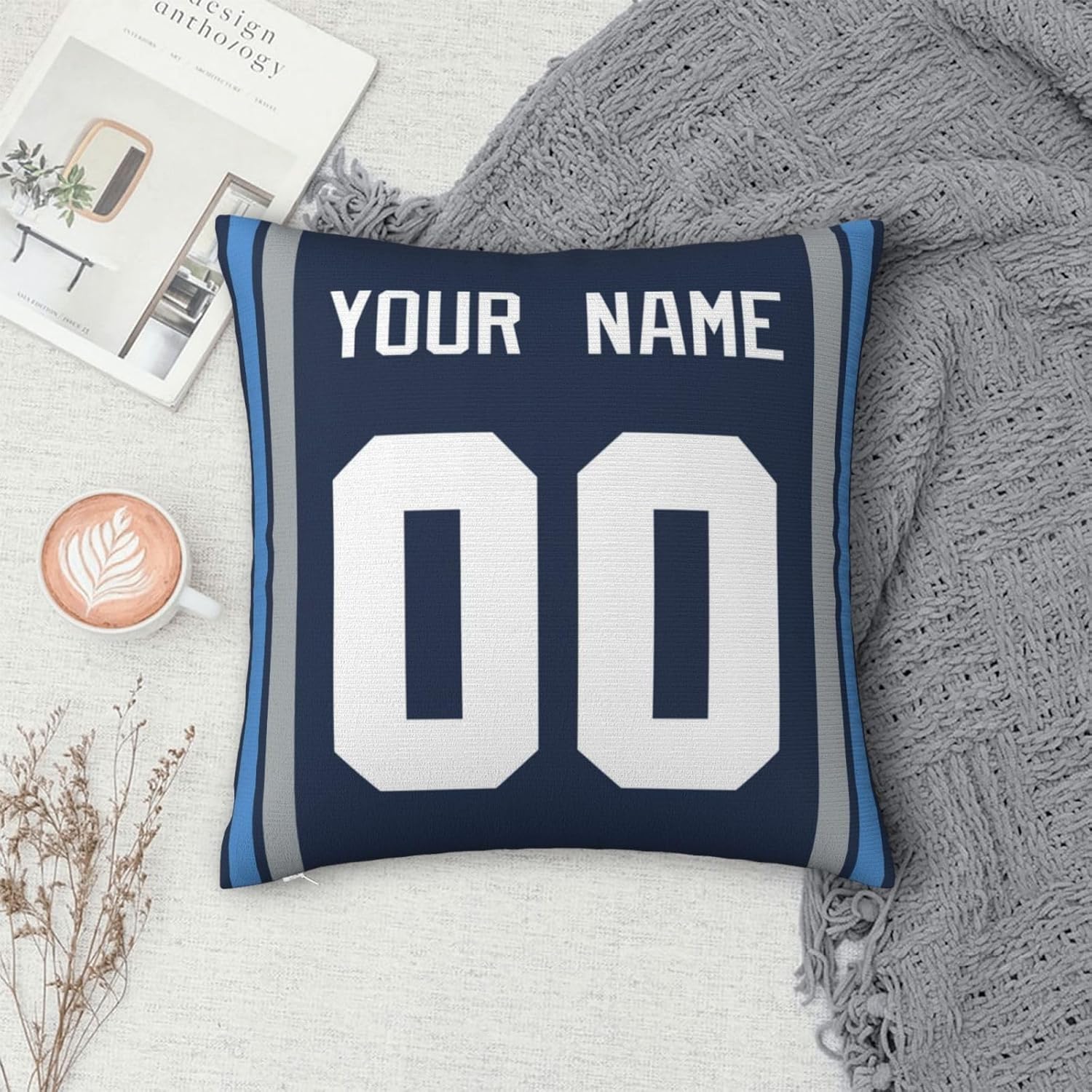 Funda de almohada personalizada con nombre y número, funda de almohada personalizada para la familia, funda de almohada de regalo para sofá, cama,