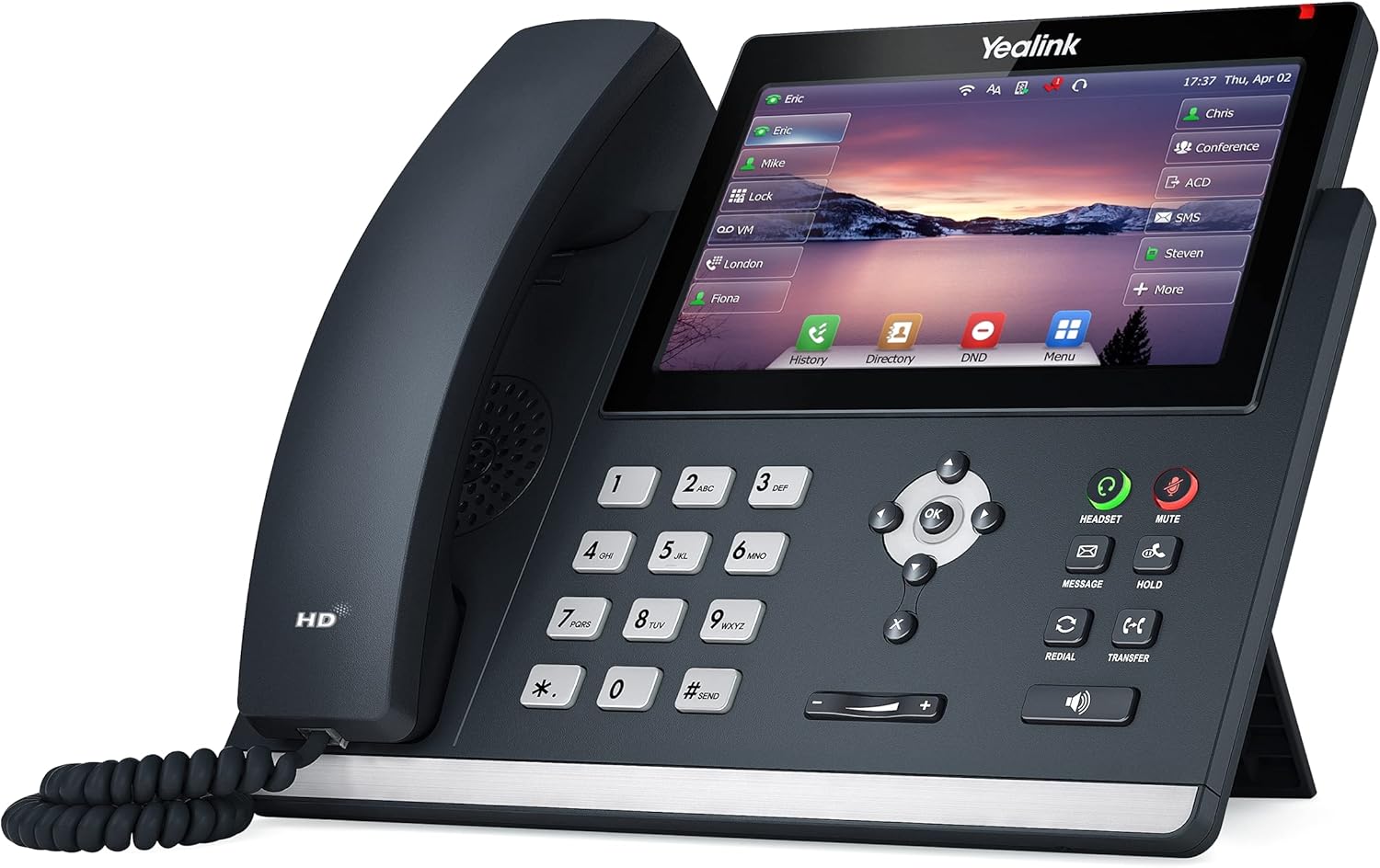 Yealink Teléfono IP T48U – Adaptador de corriente incluido