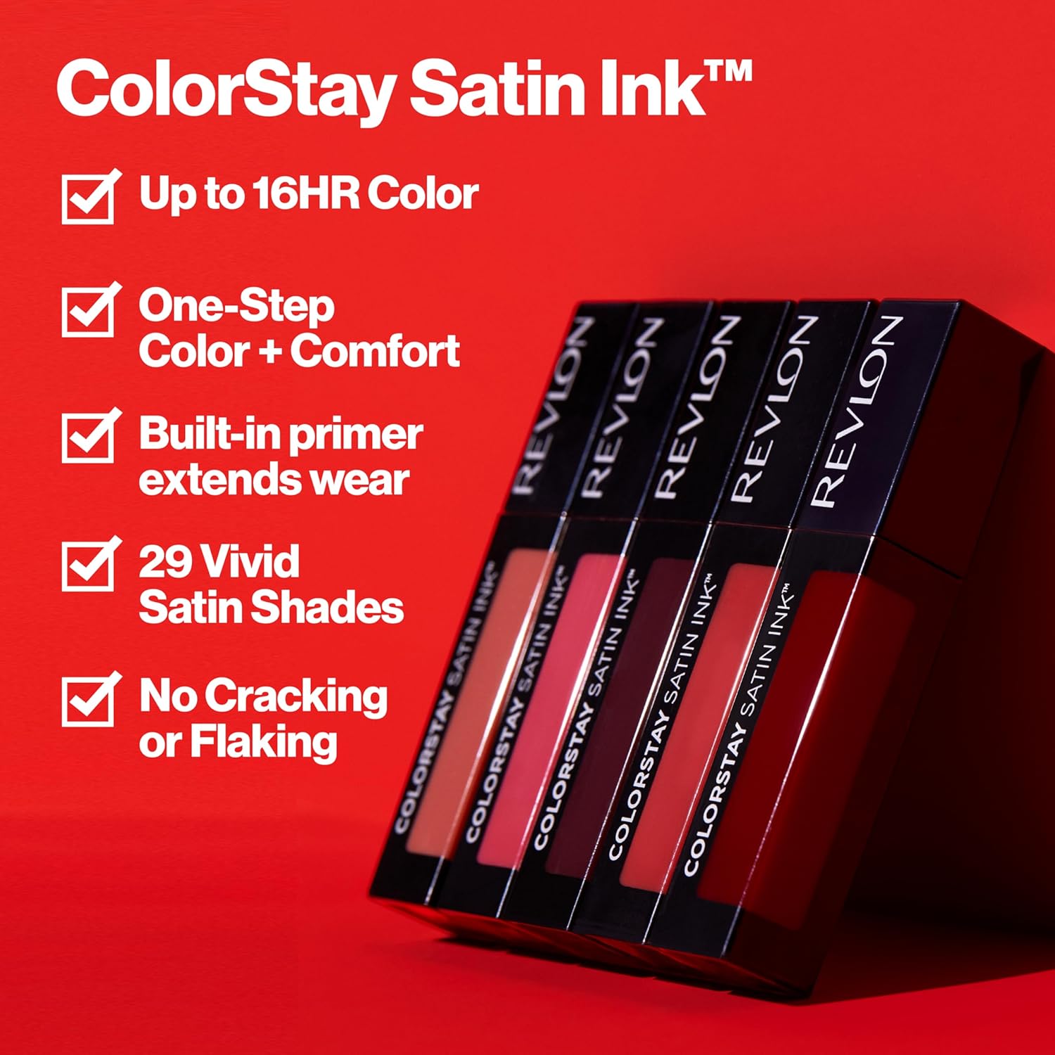 Revlon ColorStay Satin Ink Crown Jewels Lápiz labial líquido, duradero e impermeable, fórmula cremosa hidratante infundida con aceite de semilla de