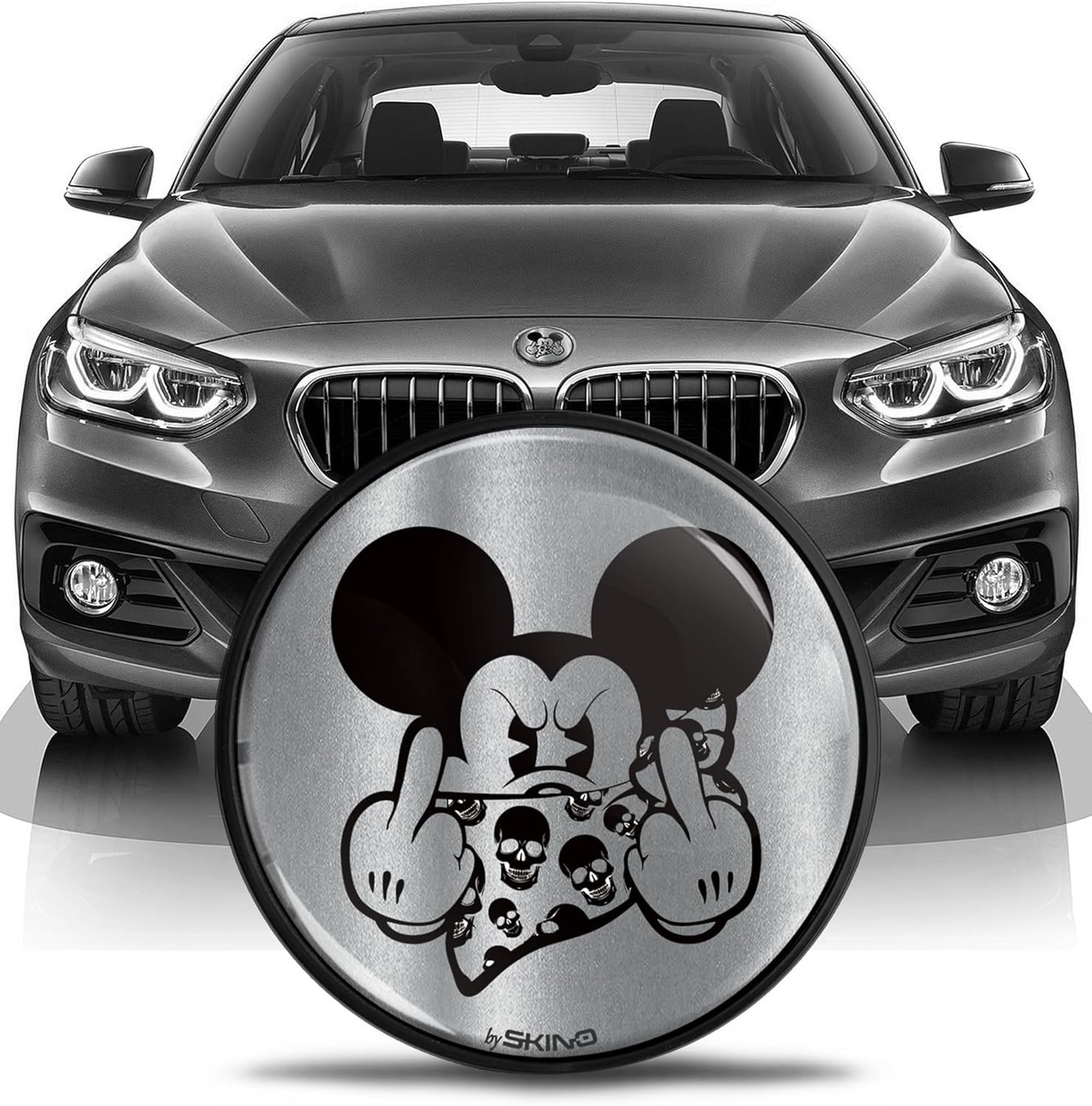 SkinoEu Compatible with BMW Emblem 51147057794 Front Hood Trunk Badge 82 mm E81 E87 F07 GT F10 F11 F18 E63 E64 F06 GC F12 F13 Z4 E85  E86 Silver