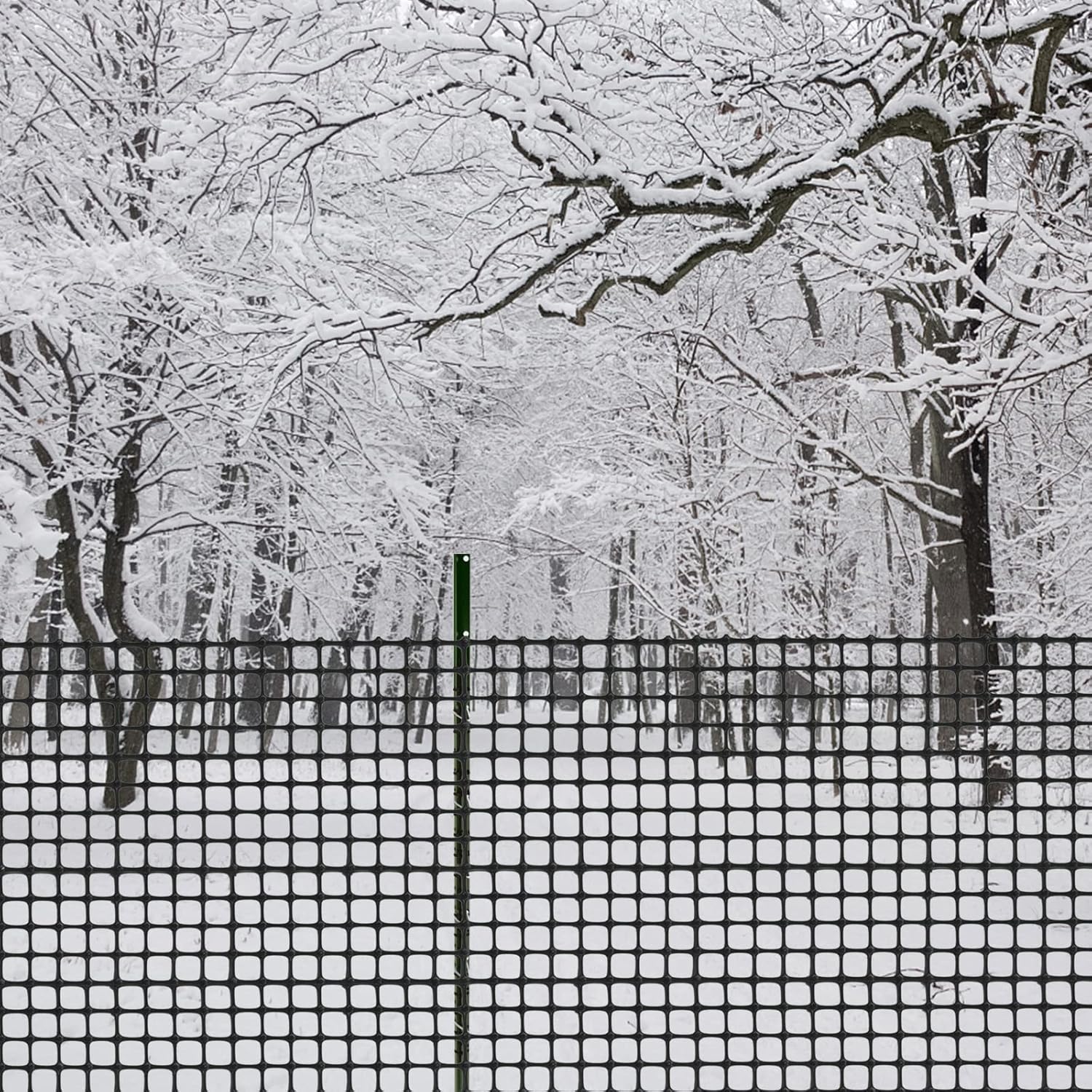 Barrera de plástico para animales, 3.3 x 66 pies resistente Rollo de cercado de plástico para nieve para seguridad al aire libre, valla temporal,
