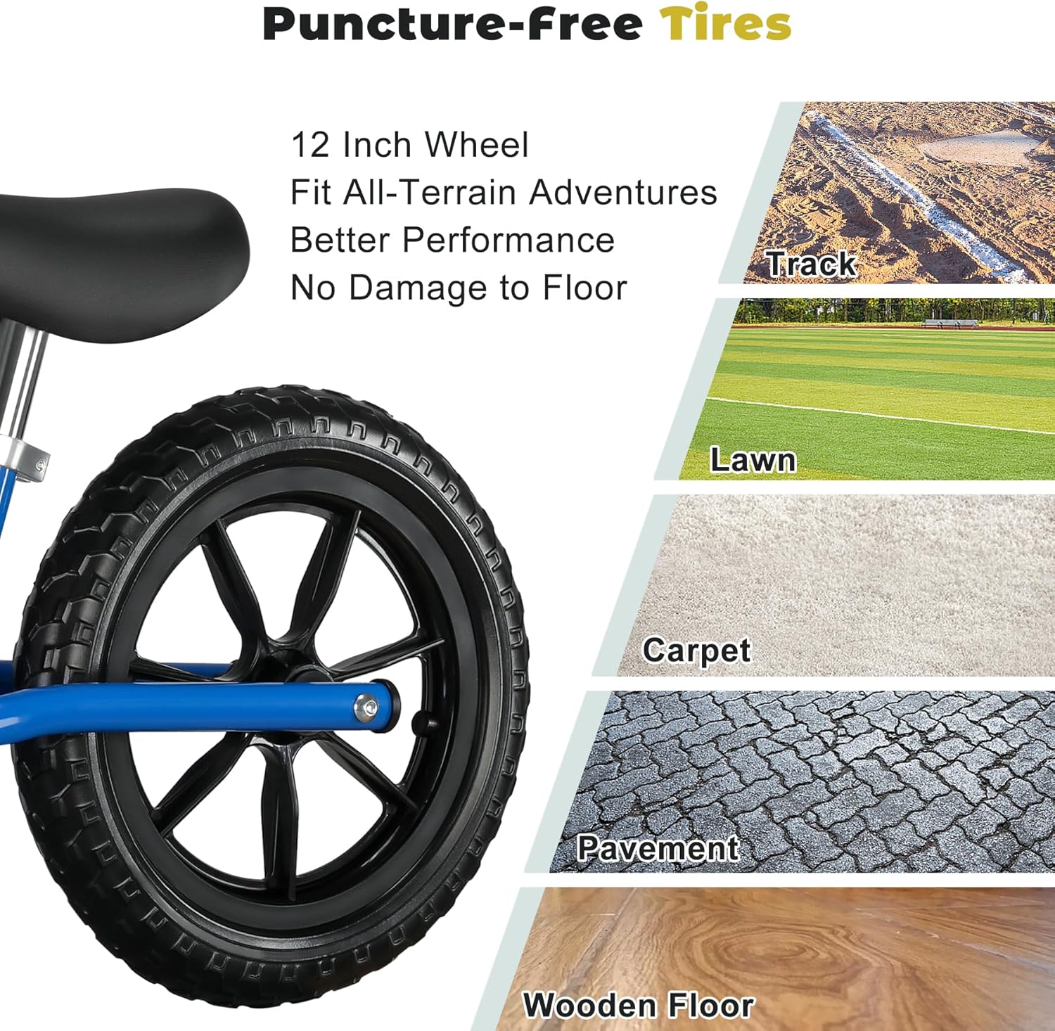 Bicicleta de equilibrio para niños de 2 a 5 años, asiento ajustable y manillar sin pedal, bicicleta de entrenamiento sin pedales, el mejor regalo
