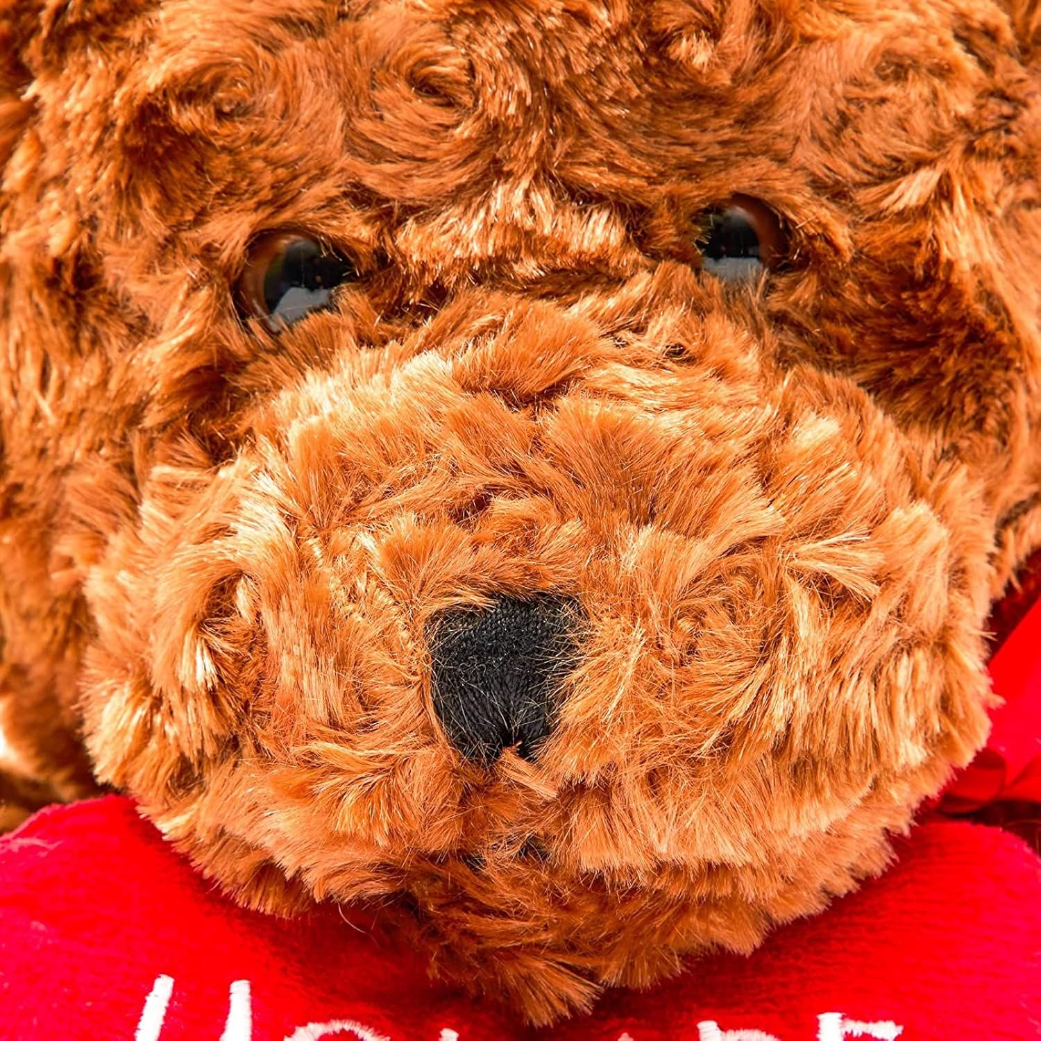 Oso de peluche de San Valentín con corazón rojo para niños, novia, novio (10.0in)
