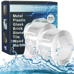 VVXX Cinta nano, cinta de doble cara, resistente, reutilizable, transparente, sin rastros, para decoración de pared de aula, apta para inquilinos, VVXX Cinta nano, cinta de doble cara, resistente, reutilizable, transparente, sin rastros, para decoración de pared de aula, apta para inquilinos,