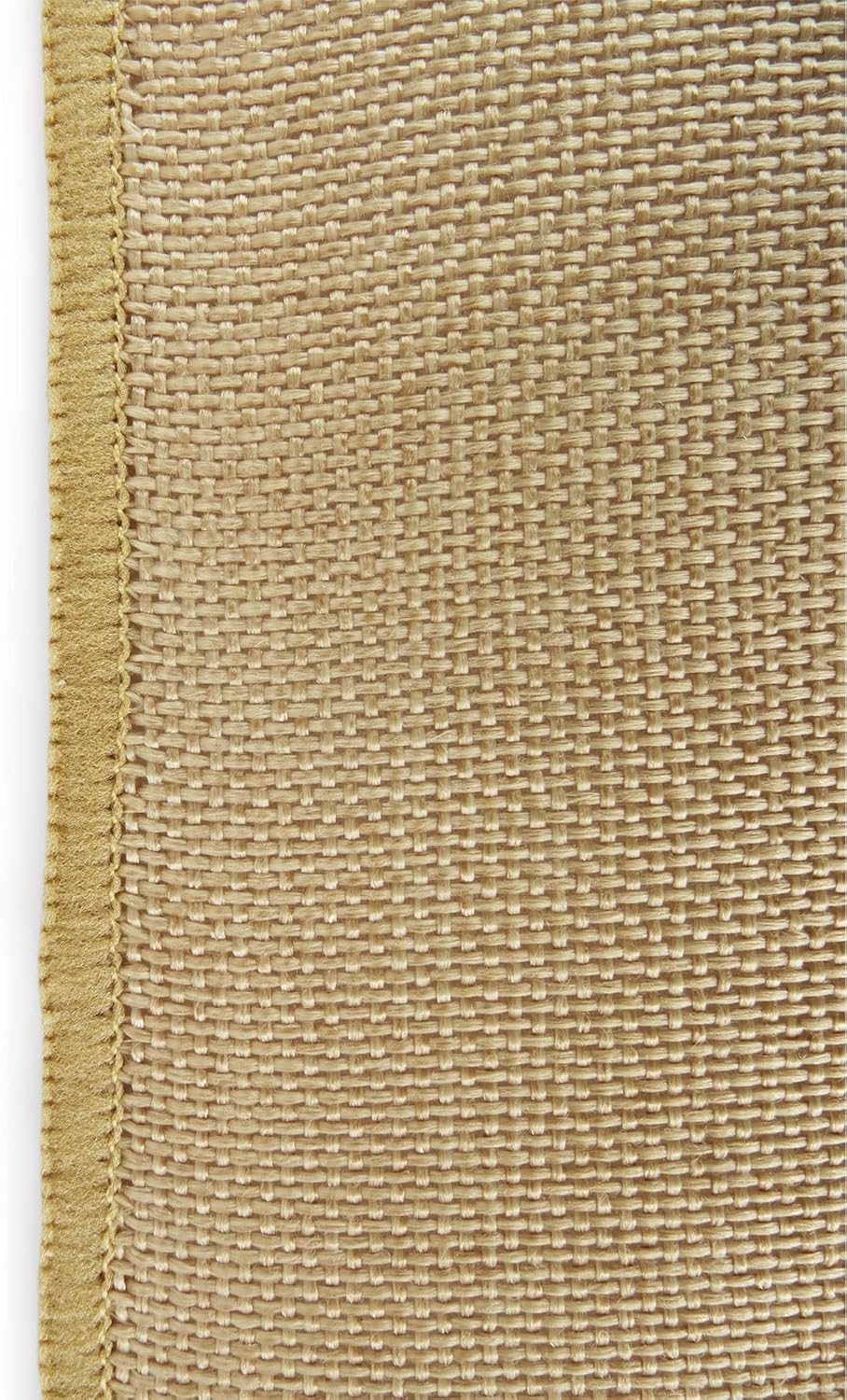 Goldstream Point Mantel rectangular de yute sintético de yute sintético de 90 x 132 pulgadas, color marrón natural