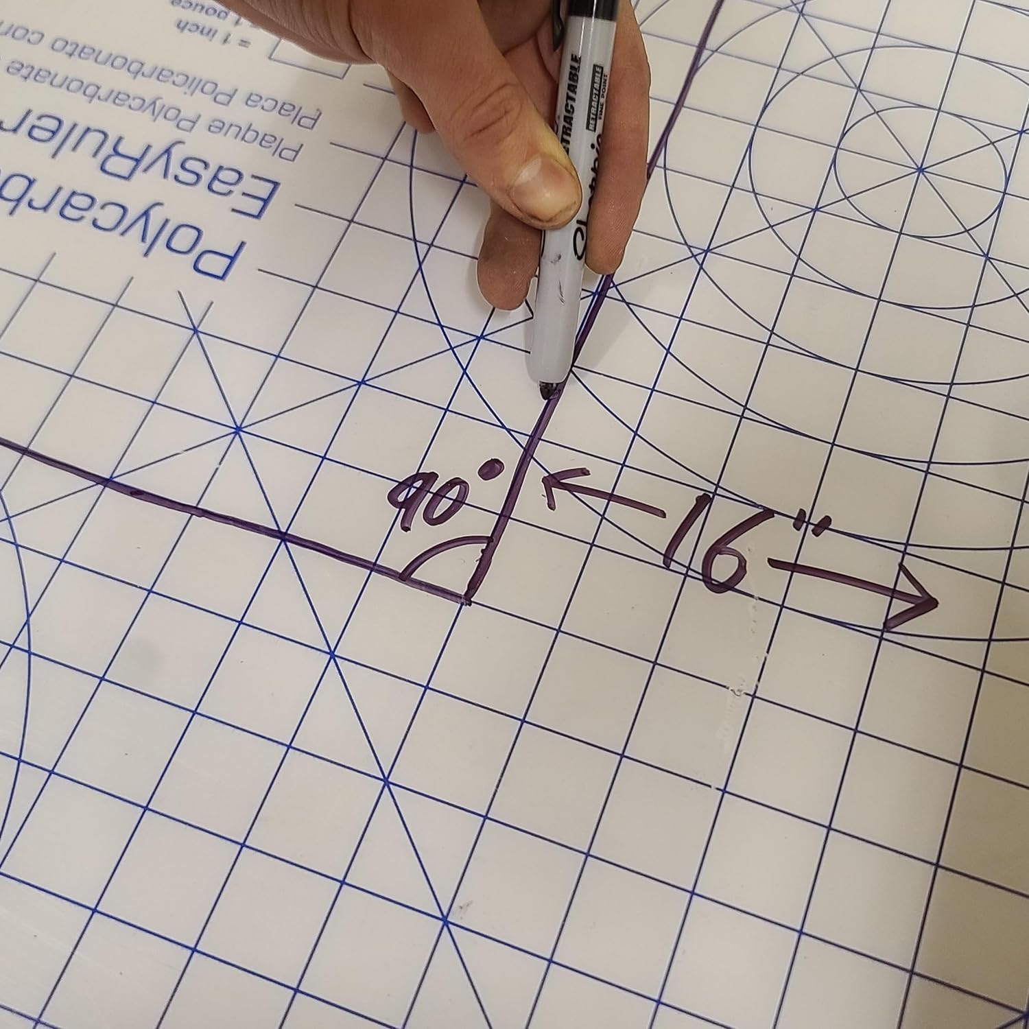 Lámina de plástico transparente de policarbonato de 40 x 48 x 0.472 pulgadas (12 pulgadas), exacta con película EasyRuler, resistente a roturas, más