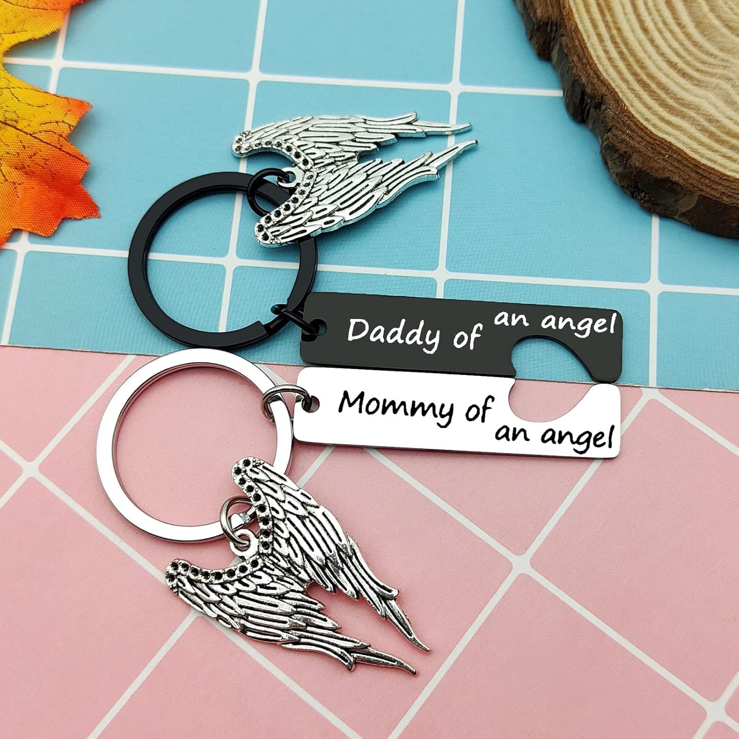 Heigebi Llavero conmemorativo para bebé, regalos de condolencias para pérdida de bebé, recuerdo para la pérdida del hijo de papá, mamá