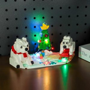 BrickBling Luz LED para Lego Wintertime Polar Bears 40571 Kit de construcción, luces de decoración de Navidad compatibles con Lego 40571, kit de BrickBling Luz LED para Lego Wintertime Polar Bears 40571 Kit de construcción, luces de decoración de Navidad compatibles con Lego 40571, kit de