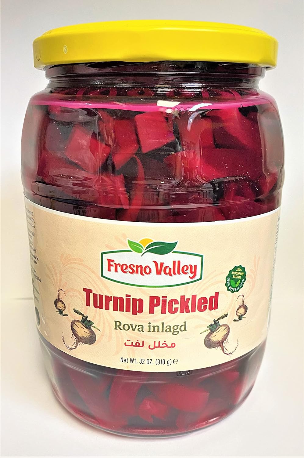Nabos en escabeche Mid East Premium Quality 32oz cada uno  2 tarros de vidrio  3.4 fl oz