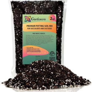 Gardenera Suelo orgánico prémium para macetas, mezcla de tierra para suculentas y cactus, mezcla premezclada de drenaje rápido, perlita hortícola Gardenera Suelo orgánico prémium para macetas, mezcla de tierra para suculentas y cactus, mezcla premezclada de drenaje rápido, perlita hortícola