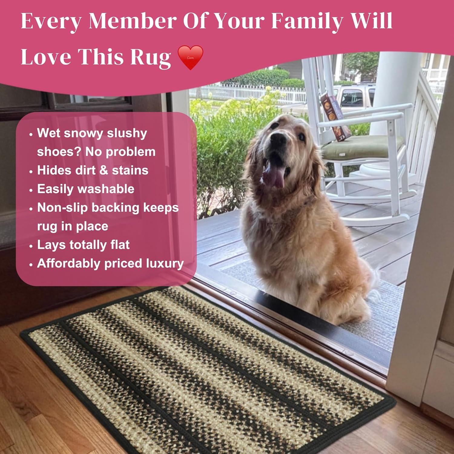 Homespice Blackbird – Alfombra antideslizante y tapete de comida para perros de 17.3 x 29 pulgadas, tapete de cocina estilo rústico y alfombras de
