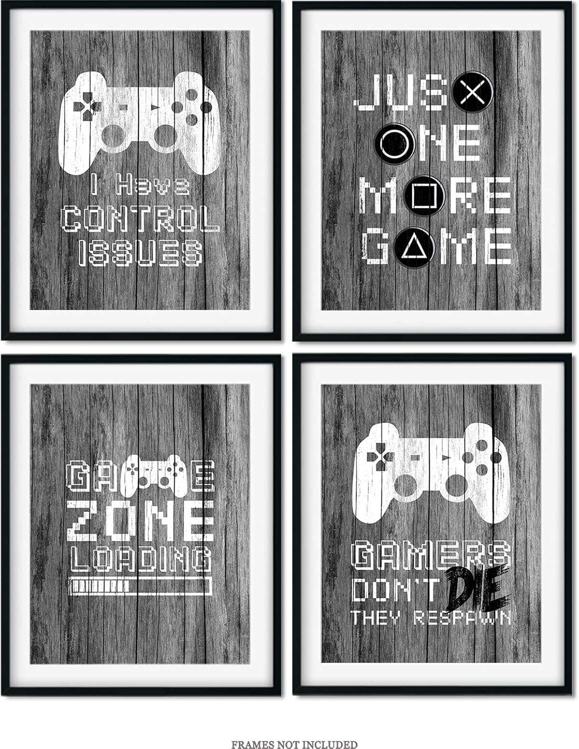 Decoración de sala de juegos para niños, cosas geniales para tu habitación, cueva de hombre, dormitorio, sala de juegos y bar, juego de 4 accesorios