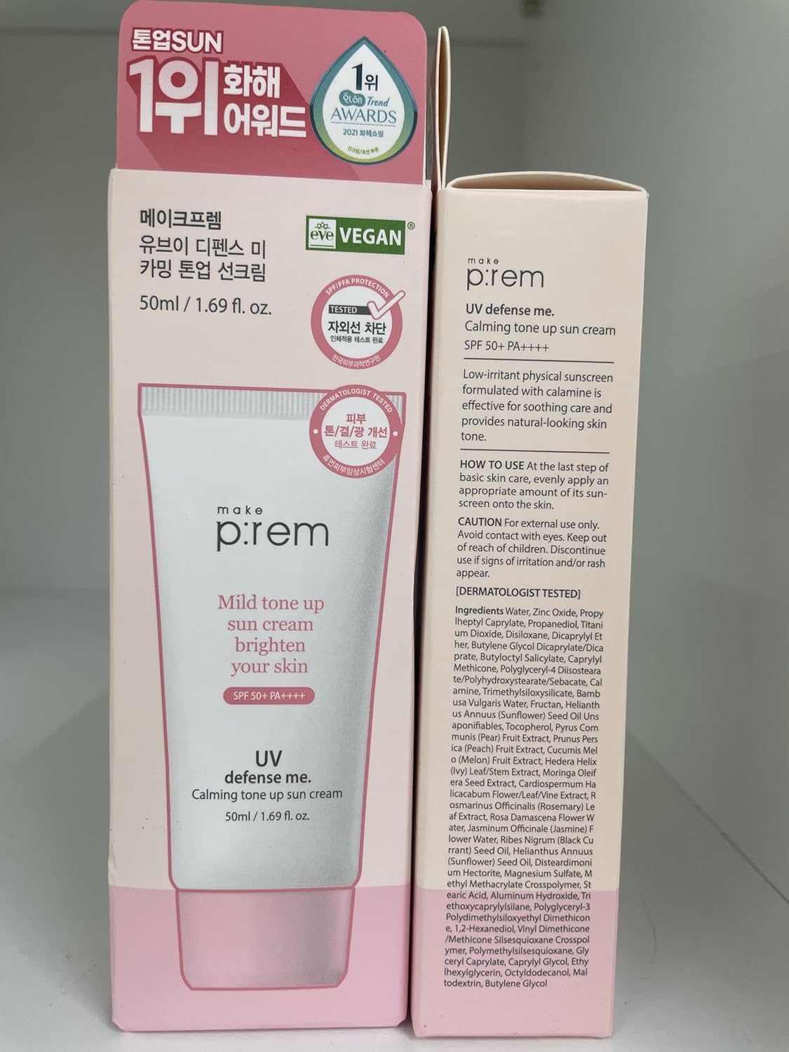 make prem Protector solar tintado SPF 50+ PA ++++ VEGANO Seguro para arrecifes sin químicos Hidratante, no graso, protector solar mineral no graso,