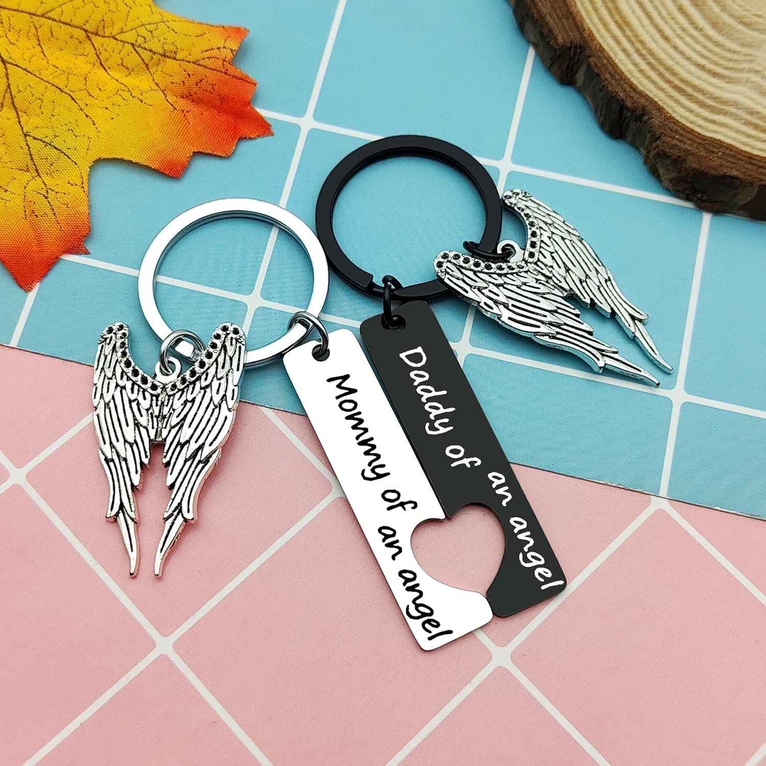 Heigebi Llavero conmemorativo para bebé, regalos de condolencias para pérdida de bebé, recuerdo para la pérdida del hijo de papá, mamá