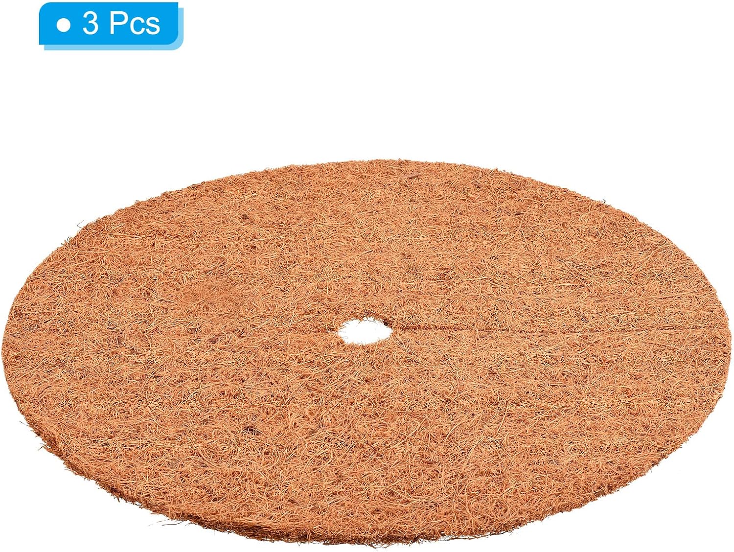 PATIKIL Tapete de fibra de coco de 16 pulgadas, paquete de 3 protectores de fibra de coco gruesa para plantas en macetas de interior y exterior
