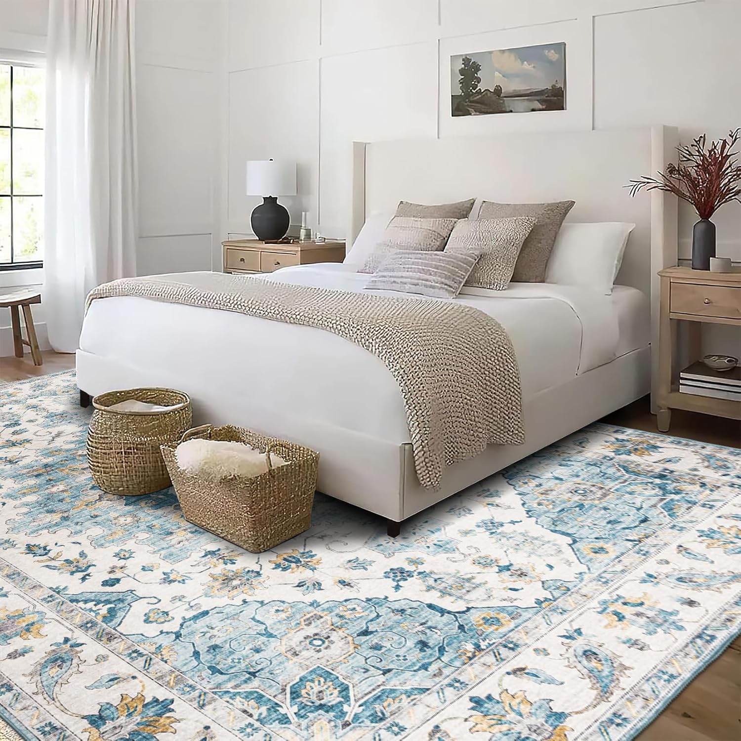 ReaLife – Alfombra lavable a máquina, resistente a las manchas, sin desprendimientos, respetuosa con el medio ambiente, antideslizante, apta para