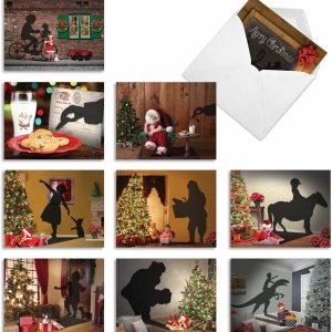 The Best Card Company – 10 tarjetas navideñas de Santa con sobres – Juego surtido en caja, tarjetas navideñas para niños (4 x 5.12 pulgadas) – The Best Card Company – 10 tarjetas navideñas de Santa con sobres – Juego surtido en caja, tarjetas navideñas para niños (4 x 5.12 pulgadas) –