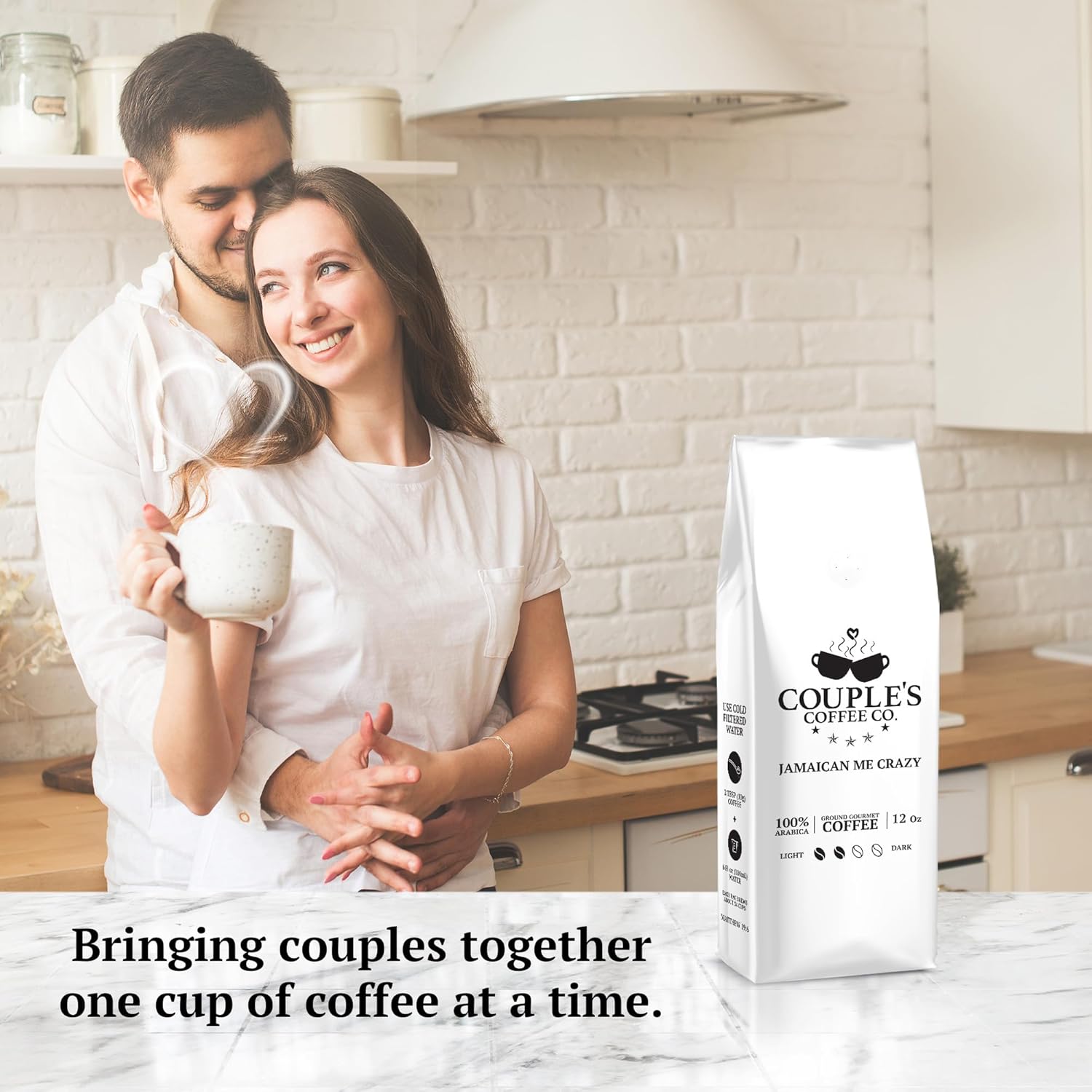 Couple’s Coffee – Café molido  Mezcla de café tostado medio Jamaican Me Crazy  Café con sabor gourmet con suaves sabores de caramelo de vainilla
