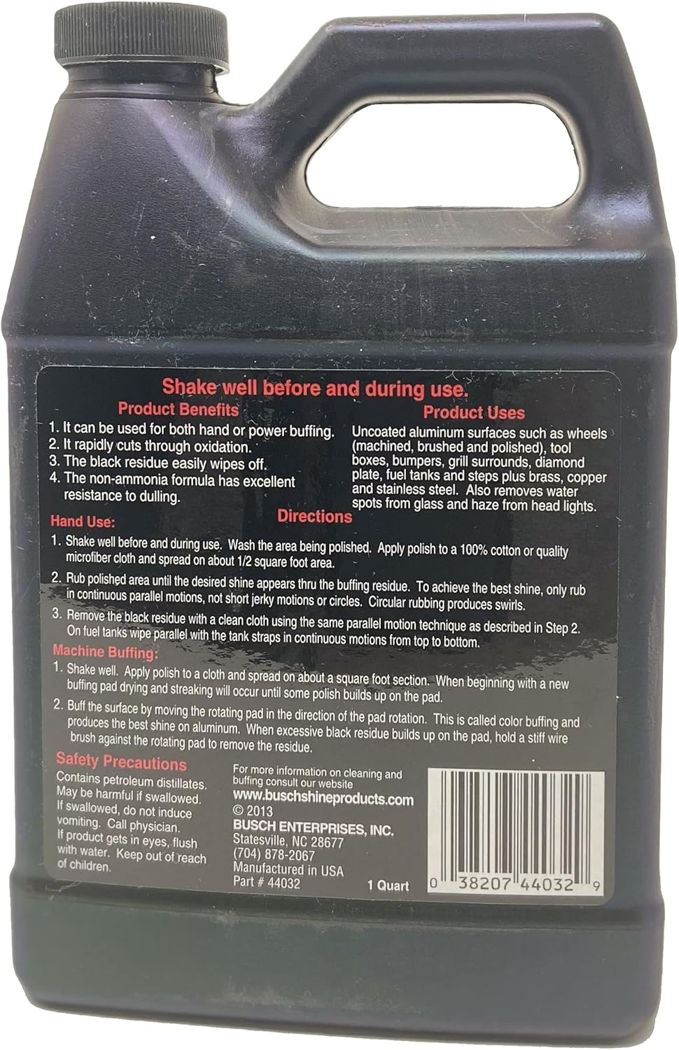 Busch Pulido de aluminio Super Shine para aluminio sin recubrimiento – 32oz