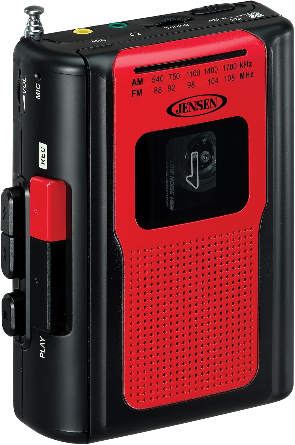 Jensen Radio AMFM portátil retro reproductor de cassette personal compacto y ligero diseño estéreo de radio AMFM reproductor de cassettegrabadora y