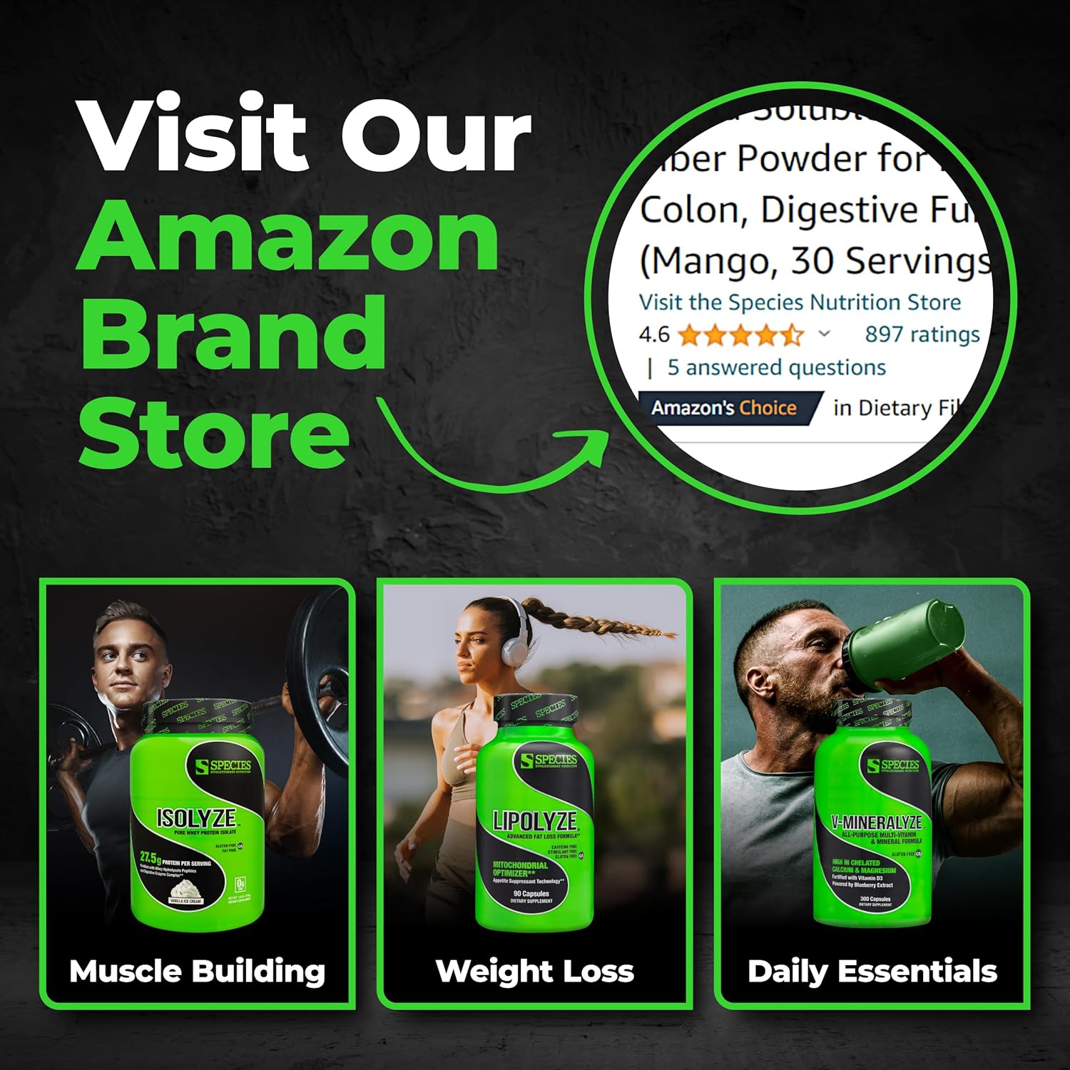 Species Nutrition Suplemento de fibra Fiberlyze, polvo de fibra soluble e insoluble a base de psyllium para colon saludable, funciones digestivas