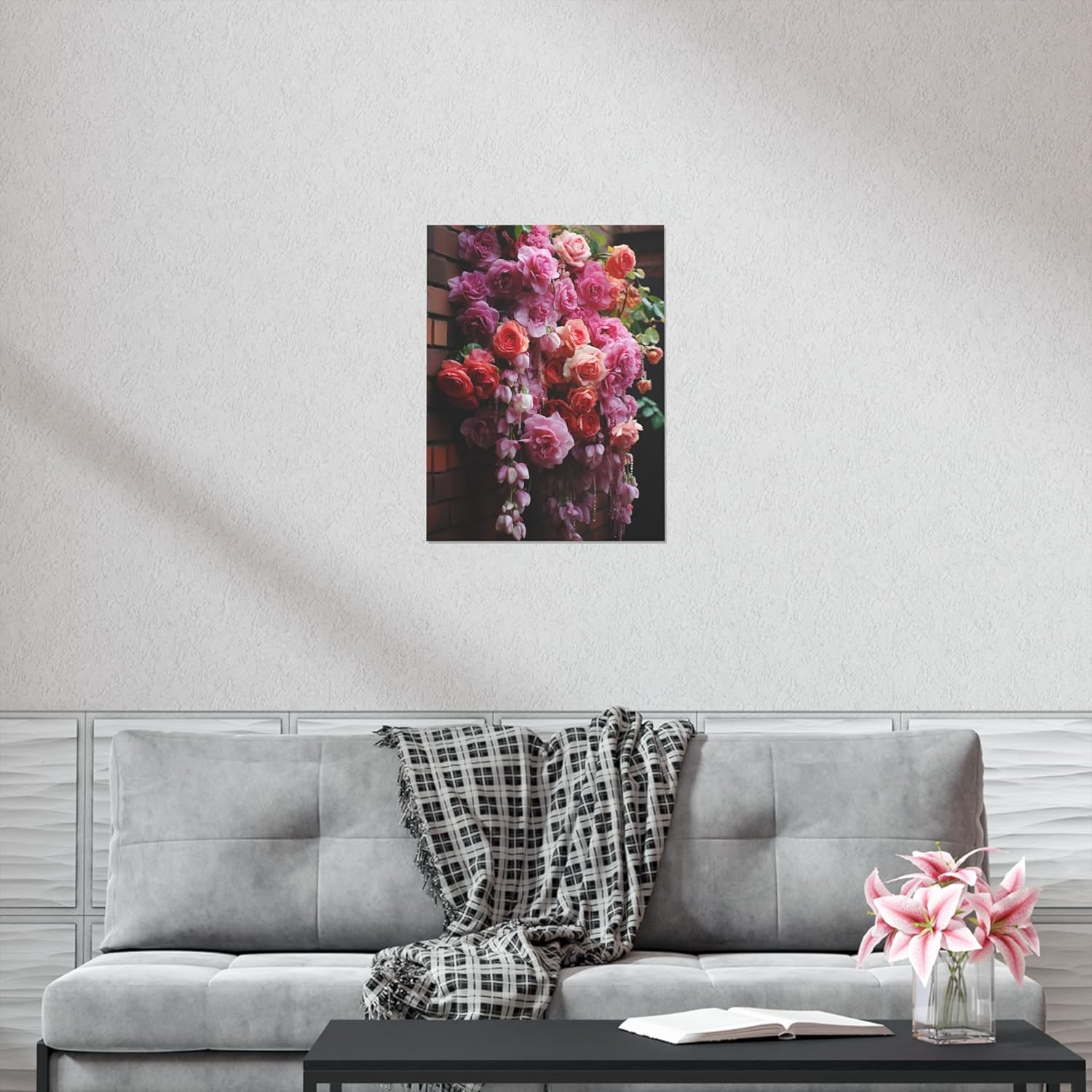 CAPITUNEISKINEPA Climbing Rose Flower Posters Gifts – Posters Aesthetic Large Poster 24″ x 36″