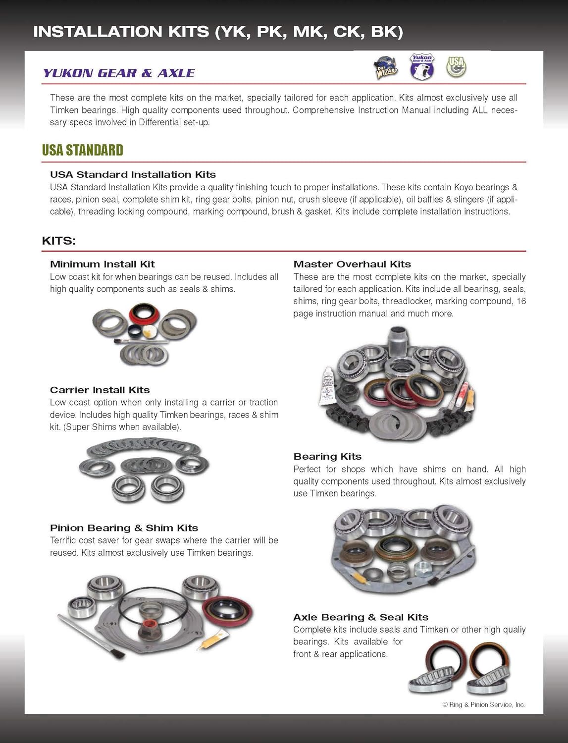 Yukon – Herramientas y piezas de engranajes y ejes, Dana 44 para Dodge con desconexión frontal ’94-’01