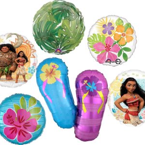 Moana Party Supplies – Chanclas de hibisco para decoración de playa y cumpleaños Moana Party Supplies – Chanclas de hibisco para decoración de playa y cumpleaños
