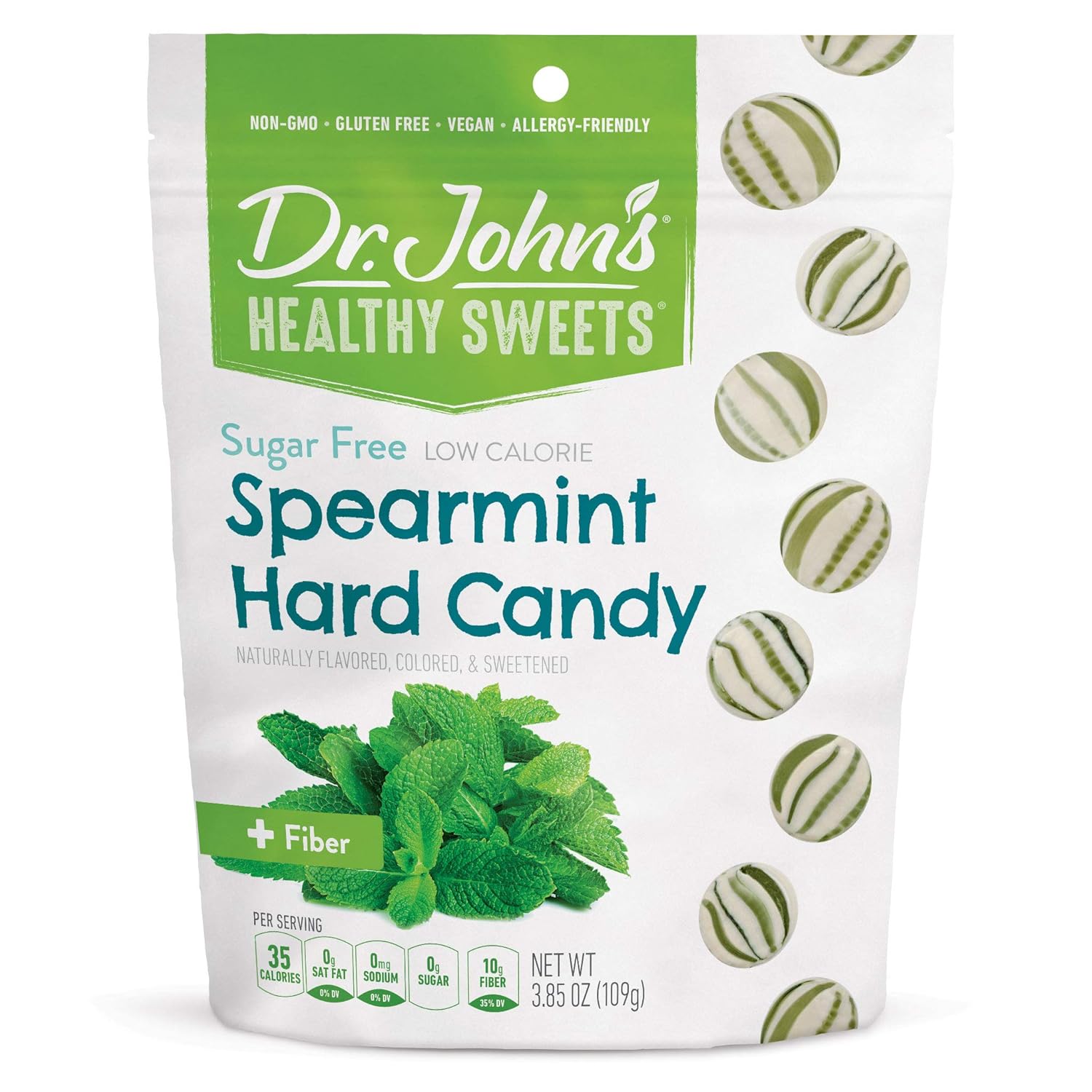 Dr. John’s – Caramelos sin azúcar, dulces duros saludables con cero azúcar, aperitivos bajos en calorías, aptos para Keto, vegano, sin gluten, sabor