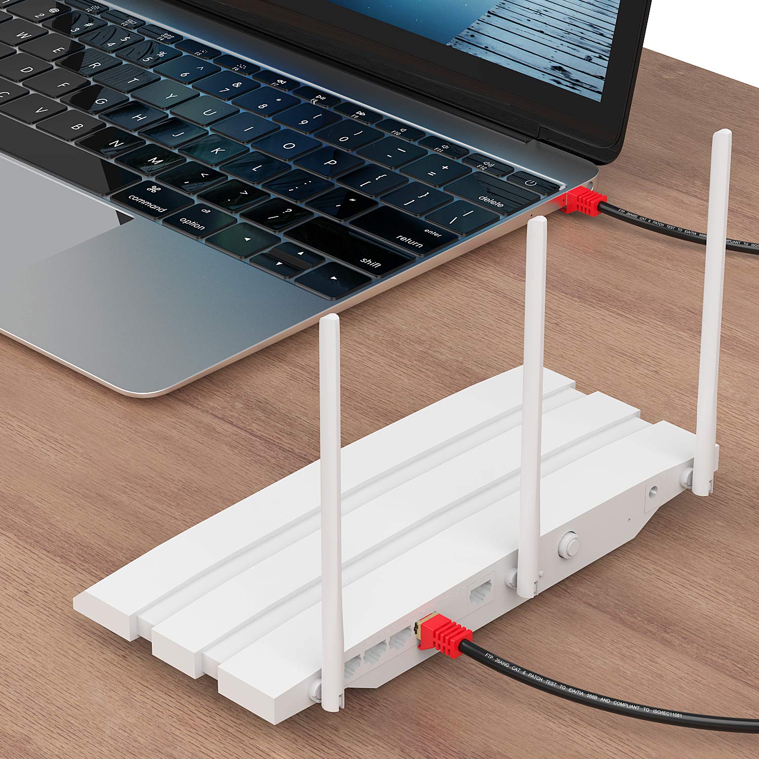 Cable Ethernet Cat 6 para exteriores, 400 pies, cable de red Cat6, resistente al agua, 26 AWG, cable de conexión RJ45, cable LAN FTP, enterramiento