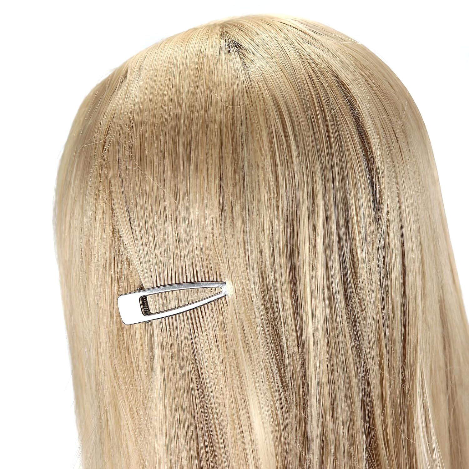 20 pinzas para el cabello de metal plateado para mujer, para cabello fino, pasadores antideslizantes para cabello grueso, pinzas de pelo con pico de
