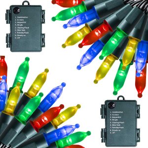 FUNPENY – Paquete de 50 x 2 luces LED de Navidad para uso al aire libre de 16 pies, tira de luces con 8 modos, luces impermeables para árbol en FUNPENY – Paquete de 50 x 2 luces LED de Navidad para uso al aire libre de 16 pies, tira de luces con 8 modos, luces impermeables para árbol en