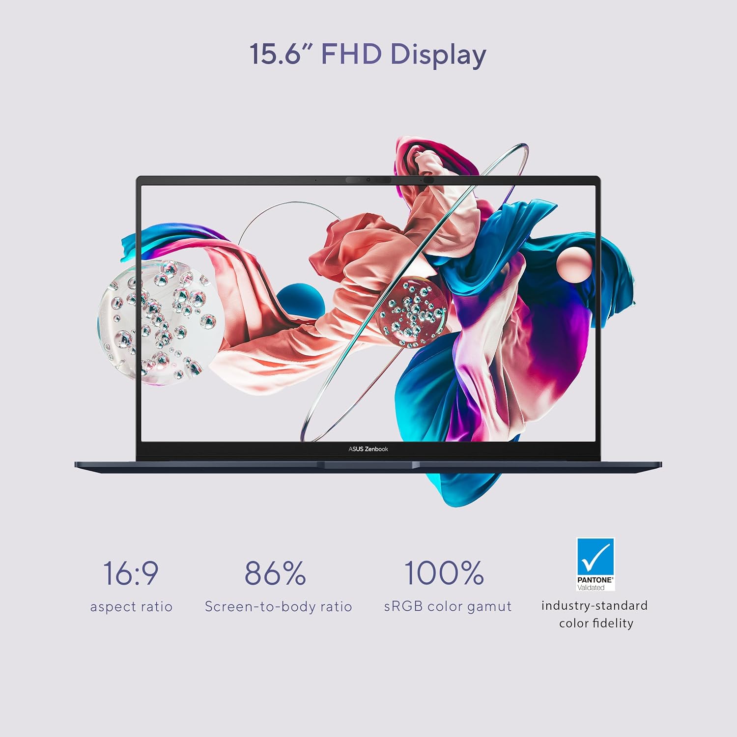 ASUS Portátil Zenbook 15, pantalla FHD de 15.6 pulgadas, CPU AMD Ryzen 7 7735U, gráficos AMD Radeon, 16 GB de RAM, SSD de 512 GB, Windows 11 Home,