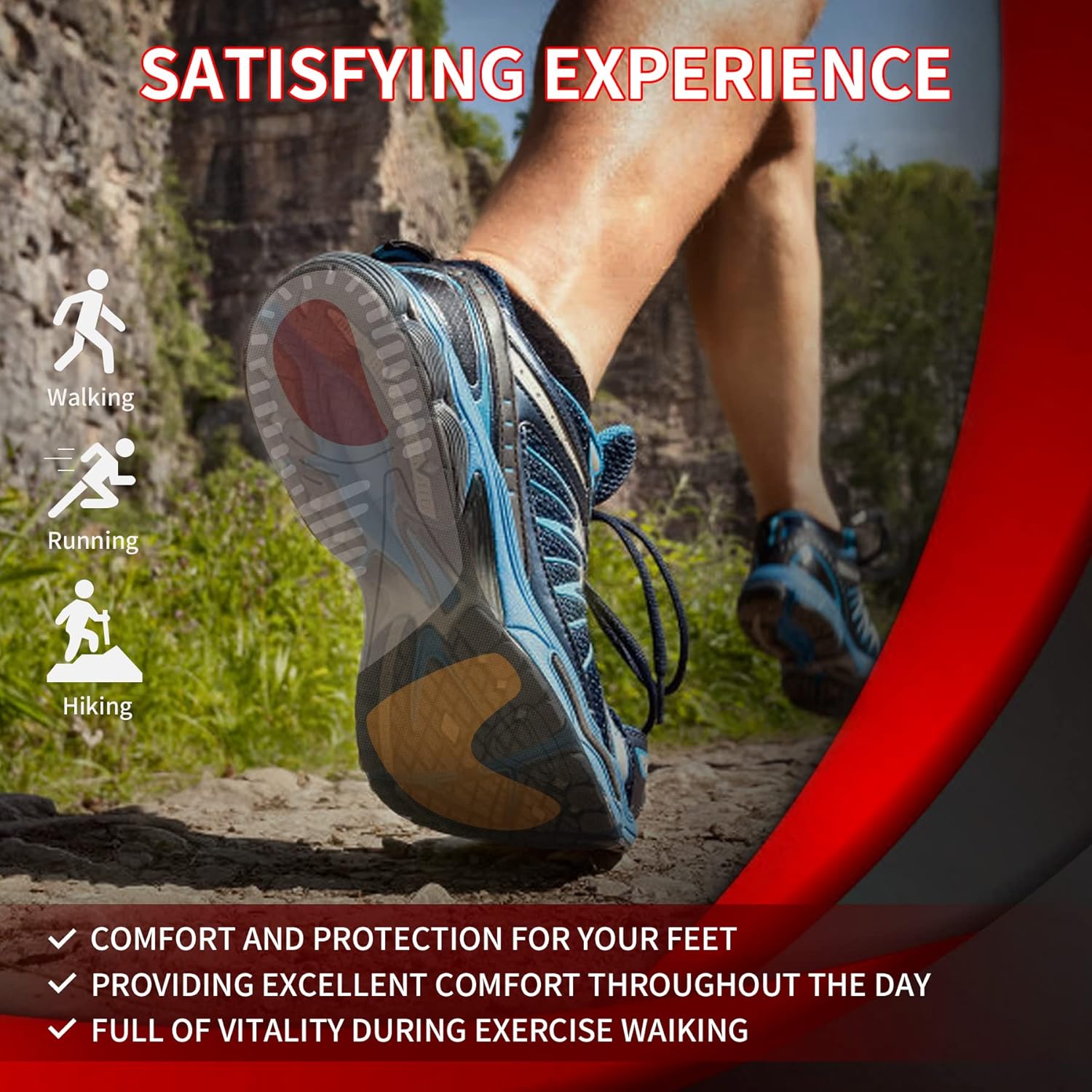 iFitna Plantillas deportivas para hombres y mujeres, para caminar activo, correr, entrenamiento, plantillas atléticas para aliviar el dolor en el