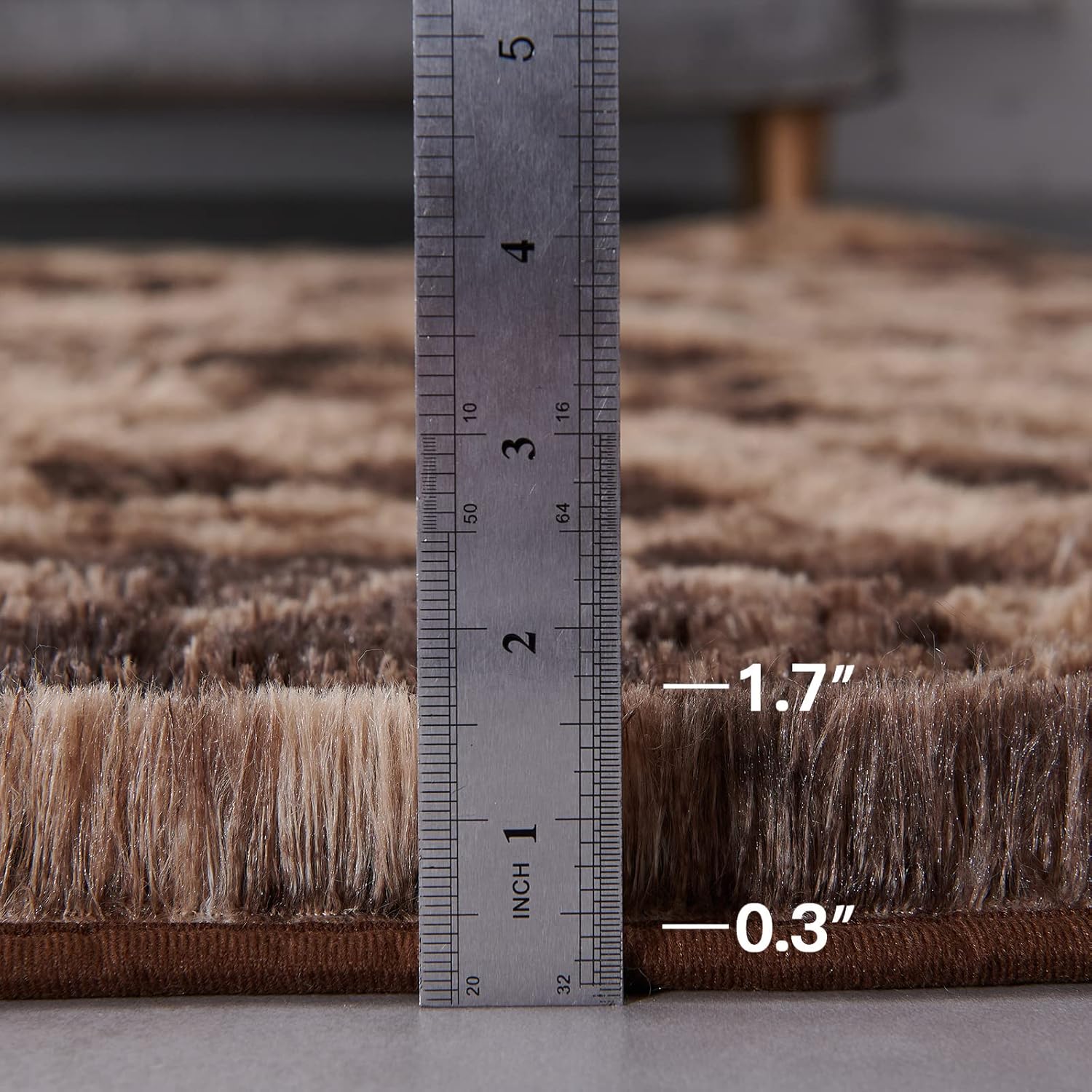 TABAYON – Alfombra rectangular de pelo largo, resistente, acogedora, antideslizante, suave, de 5×7 pies, para habitación de los niños, sala de