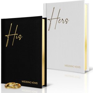 Elegantes libros de votos de boda de lino con letras de lámina dorada, libros de juramentos de tamaño perfecto para él y para ella con muchas Elegantes libros de votos de boda de lino con letras de lámina dorada, libros de juramentos de tamaño perfecto para él y para ella con muchas