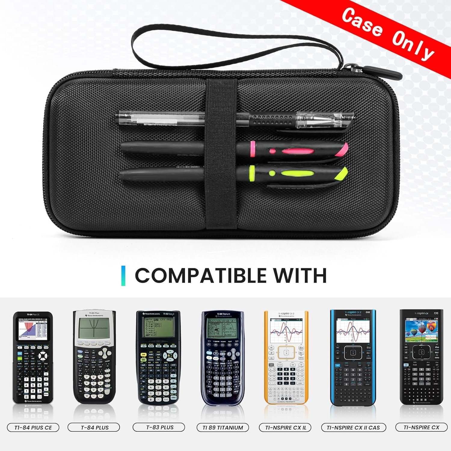 Funda para calculadora gráfica para Texas Instruments TI-84 Plus CE, caja protectora para TI-83 Plus CE Ti-85 Ti-89 Ti-82 PlusC CE, funda rígida de