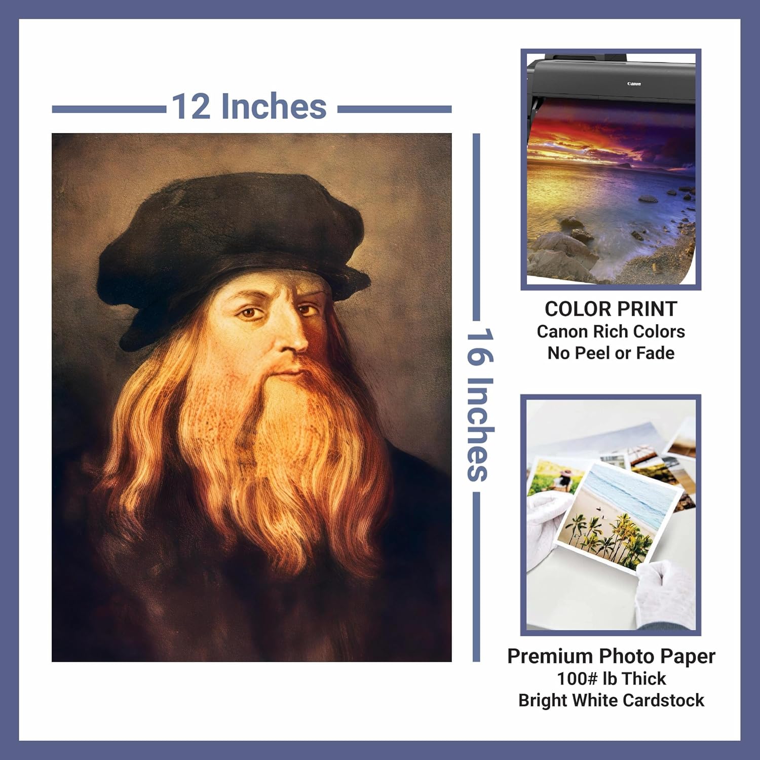 Autorretrato de la cabaña perdida por Leonardo Da Vinci  Impresión sin marco  Reproducción de pinturas de obras de arte finas  Regalo de póster