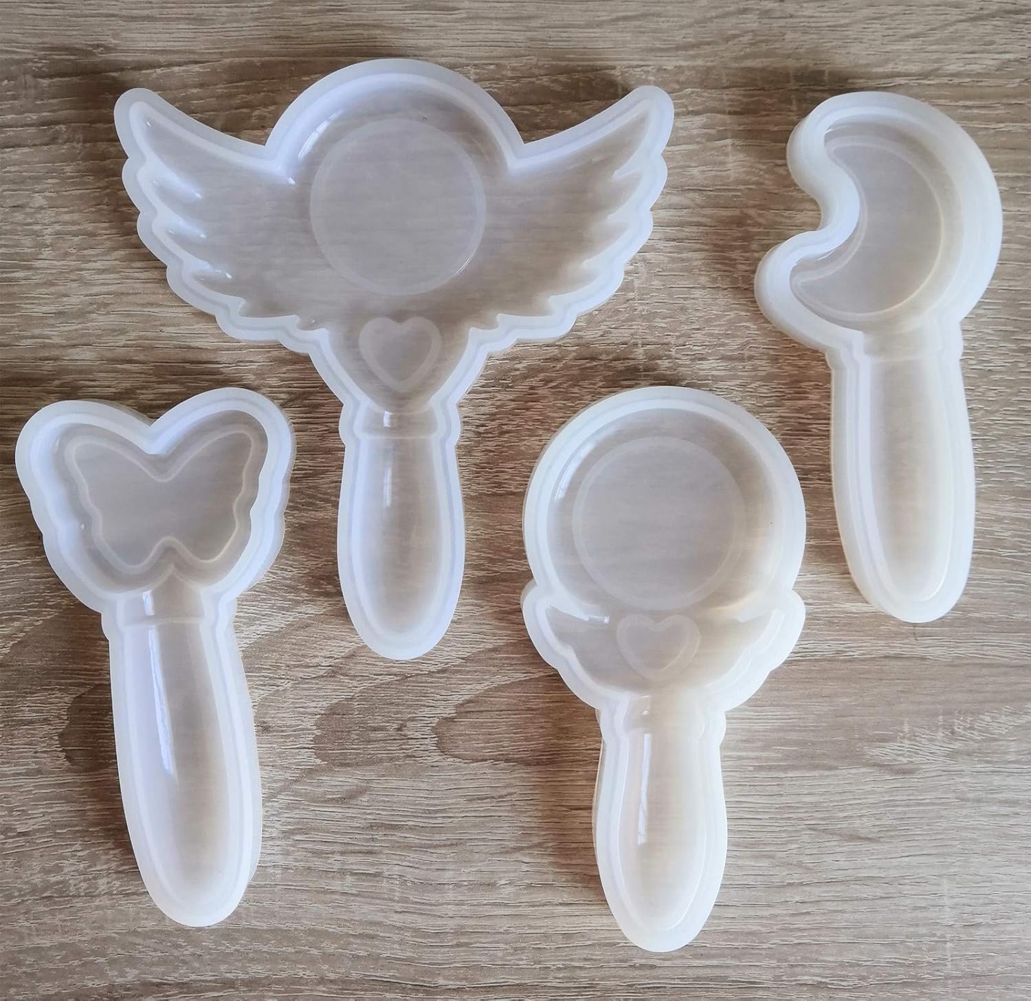 Sailor Moon Wand – Moldes de resina para varita de mariposa de estrella, molde de resina de luna, molde de estrella de silicona, molde mágico de