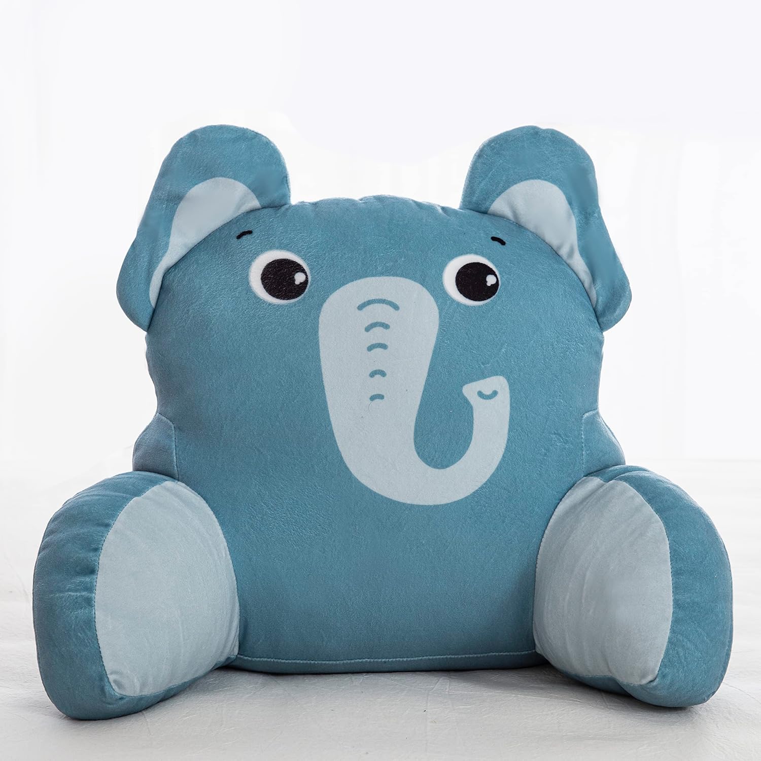 Unicorns & Robots Almohada de respaldo de lectura para niños con brazos, mini almohada para reposo de cama, almohadas de descanso de elefante para