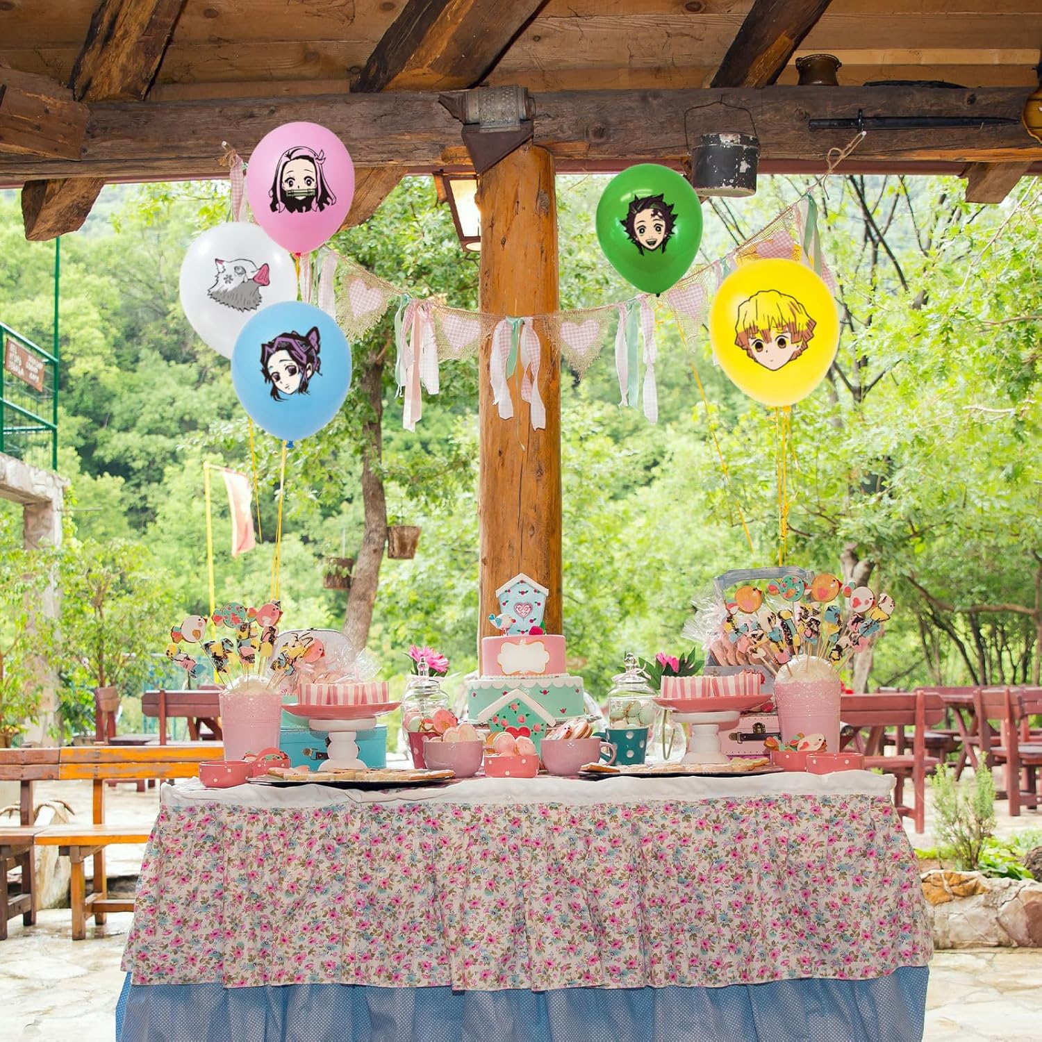 20 globos de anime japonés de 12 pulgadas encantadores globos temáticos para fiestas infantiles, decoraciones de celebraciones especiales