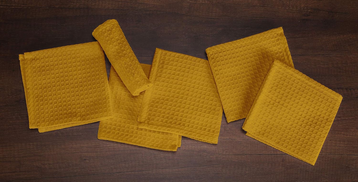 Paquete de 12 paños de cocina de algodón de 12 x 12 pulgadas, absorbentes, lavables, paños de limpieza de restaurantes, trapos para bares de cocina