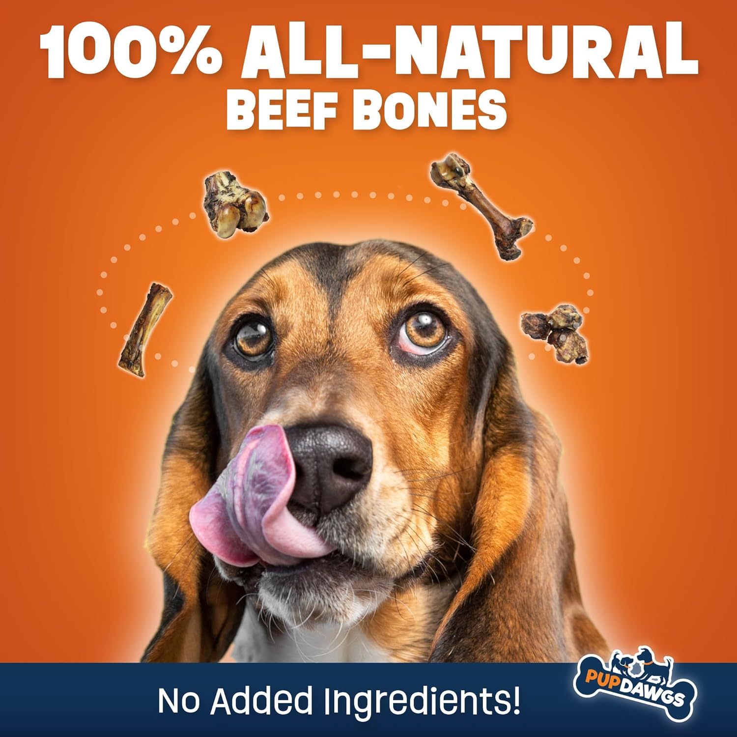 Huesos de perro de un solo ingrediente, fabricados en Estados Unidos, huesos de costilla de carne de res de 8 a 10 pulgadas, huesos naturales para