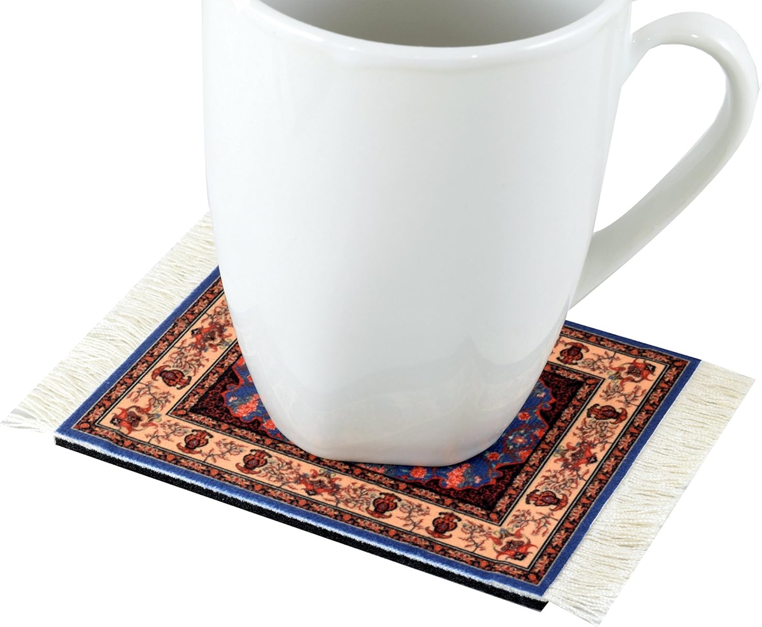 Juego de 4 posavasos de mesa para alfombra, diseño persa (Mix-4-5-7-8)
