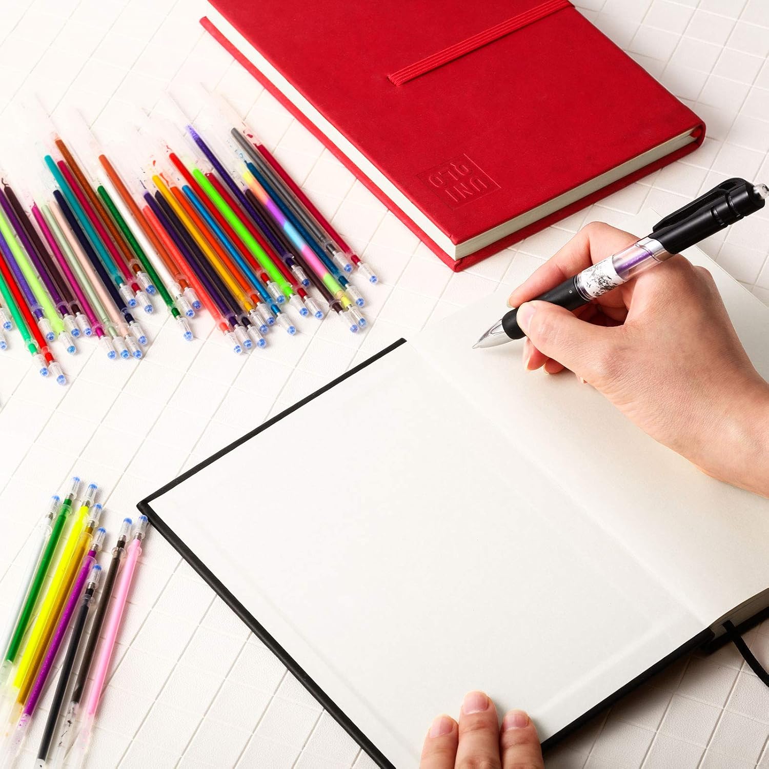 Zonon 200 recambios de bolígrafo de tinta de gel para niños y adultos, libros de colorear, dibujar, garabatear, manualidades, diario, álbumes de